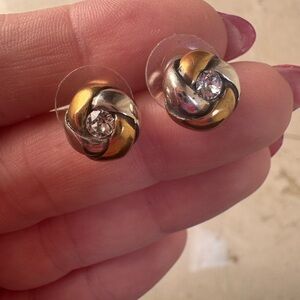 Brighton Gold and Silver Knot Earrings